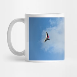 Microlight in flight on approach to the airfield Mug